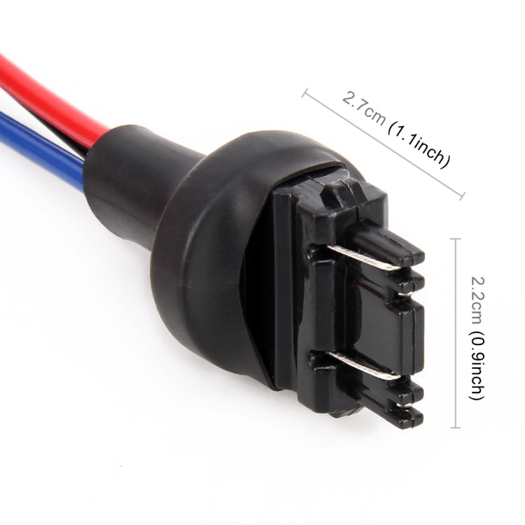 1 Pair T25 / 3157 Bulb Holder Base Male Socket with Wire, T25 / 3157