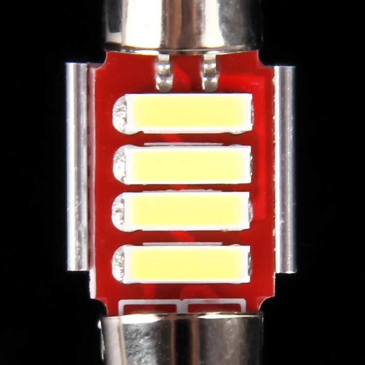 2 PCS 2W 100 LM 6000K 31MM 4 SMD-7020 LEDs Bicuspid Port Decoding Car Dome Lamp LED Reading Light, DC 12V, 31MM