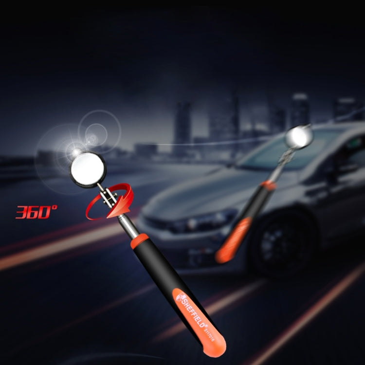 Retractable Vehicle Car Chassis Telescoping Inspection Mirror with 1 PCS 5mm LED Light, Mirror Diameter: 55mm, Max Expanding Length: 940mm, Diameter: 55mm, Max Expanding Length: 940mm