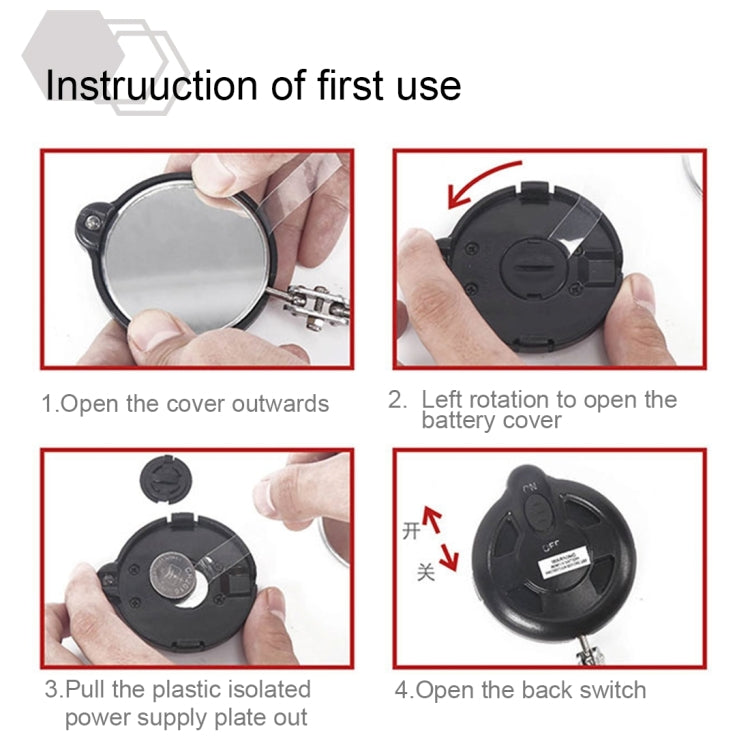 Retractable Vehicle Car Chassis Telescoping Inspection Mirror with 1 PCS 5mm LED Light, Mirror Diameter: 55mm, Max Expanding Length: 940mm, Diameter: 55mm, Max Expanding Length: 940mm