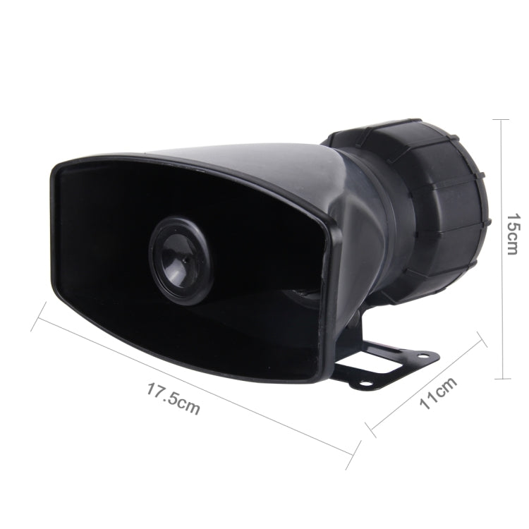 HJS-78005 12 فولت 60 واط 300 ديسيبل بوق هوائي كهربائي للسيارة، مكبر صوت صفارة الإنذار، 5 نغمات صوتية/3 نغمات صوتية، صوت عالٍ للغاية مع ميكروفون، طول الكابل: 60 سم، HJS-78005