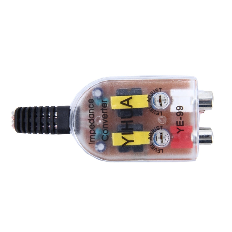 محول YE-99 لمركبة سيارة من مقاومة عالية إلى منخفضة، محول مكبر صوت إلى خط RCA، محول YE-99 لمركبة سيارة من مقاومة عالية إلى منخفضة