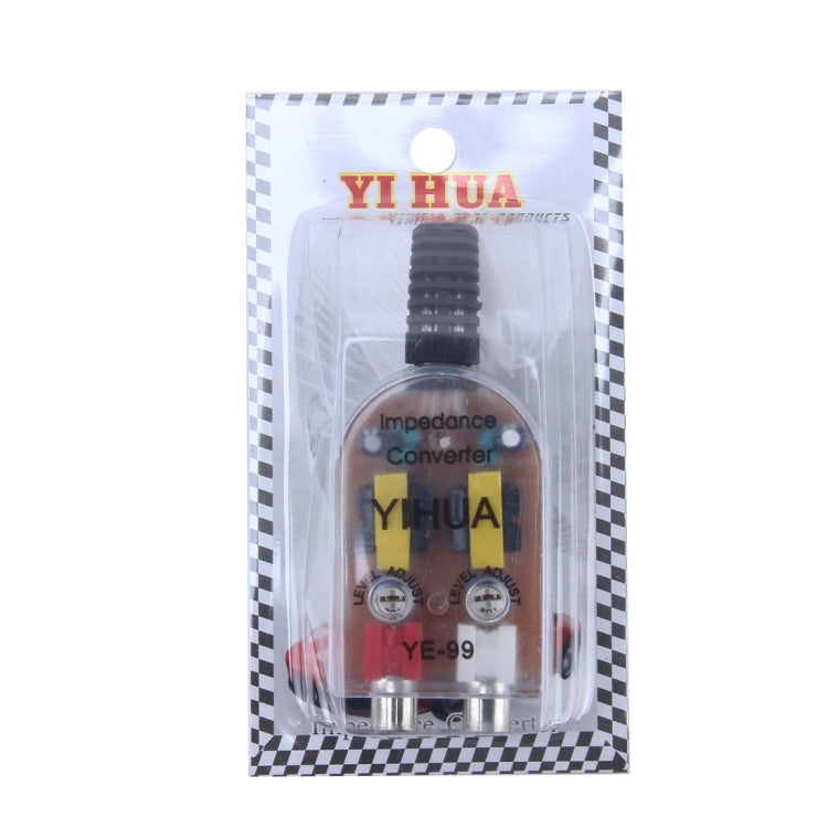 محول YE-99 لمركبة سيارة من مقاومة عالية إلى منخفضة، محول مكبر صوت إلى خط RCA، محول YE-99 لمركبة سيارة من مقاومة عالية إلى منخفضة