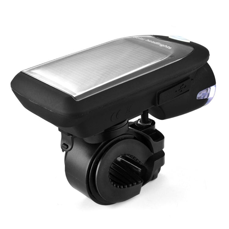 2 PCS 3W 240LM USB Solar Energy Motorcycle / Bicycle Light Set, Front Light+Back Light, Front Light+Back Light Black, Front Light+Back Light White