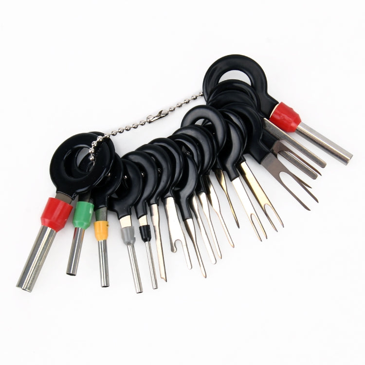 18 PCS Auto Car Plug Circuit Board Wire Harness Terminal Extraction Pick Connector Crimp Pin Back Needle Remove Tool, 18 PCS
