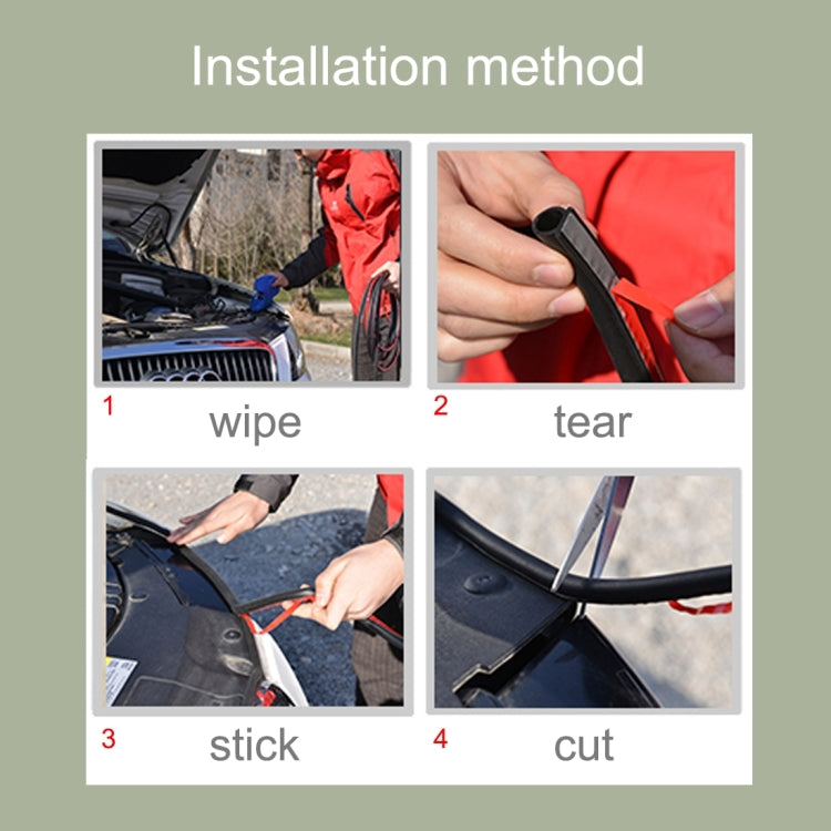 Small D-shaped Car Noise Reduction Sealing Strip with Sticker, Length: 100m, Length: 100m Small D-shaped