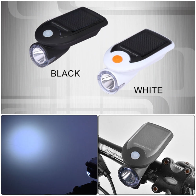 3W 240LM USB Solar Energy Motorcycle / Bicycle Front Light, Front Light White, Front Light Black