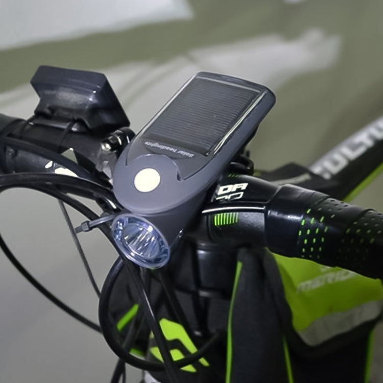 3W 240LM USB Solar Energy Motorcycle / Bicycle Front Light, Front Light White, Front Light Black