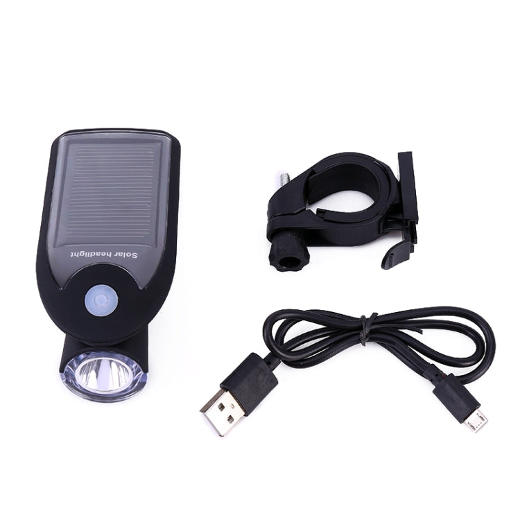 3W 240LM USB Solar Energy Motorcycle / Bicycle Front Light, Front Light White, Front Light Black