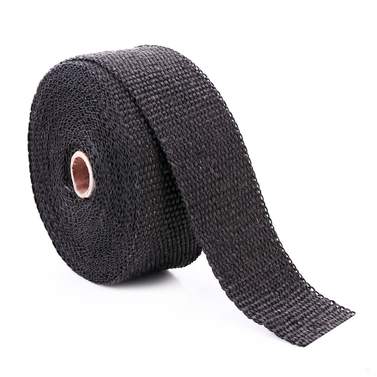 10m Cotton Material Exhaust Wrap Auto Motorcycle Exhaust Heat Shield Wrap Heat Resistant Wrap, Random Color Delivery, 10m Black