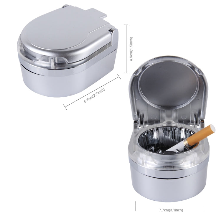 SHUNWEI SD-1201 Mini Portable Car Ashtray Blue LED Light for Dashboard Cigar Cigarette, SD-1201