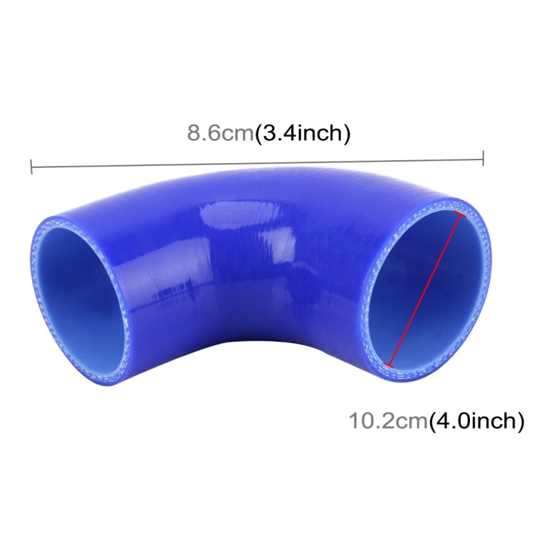Universal Car Steam Tube Silicone Pipe Elbow 90 Degrees Reducer Hose Silicone Intake Connection Tube Special Turbocharger Silicone Tube, Inner Diameter102mm, 102mm