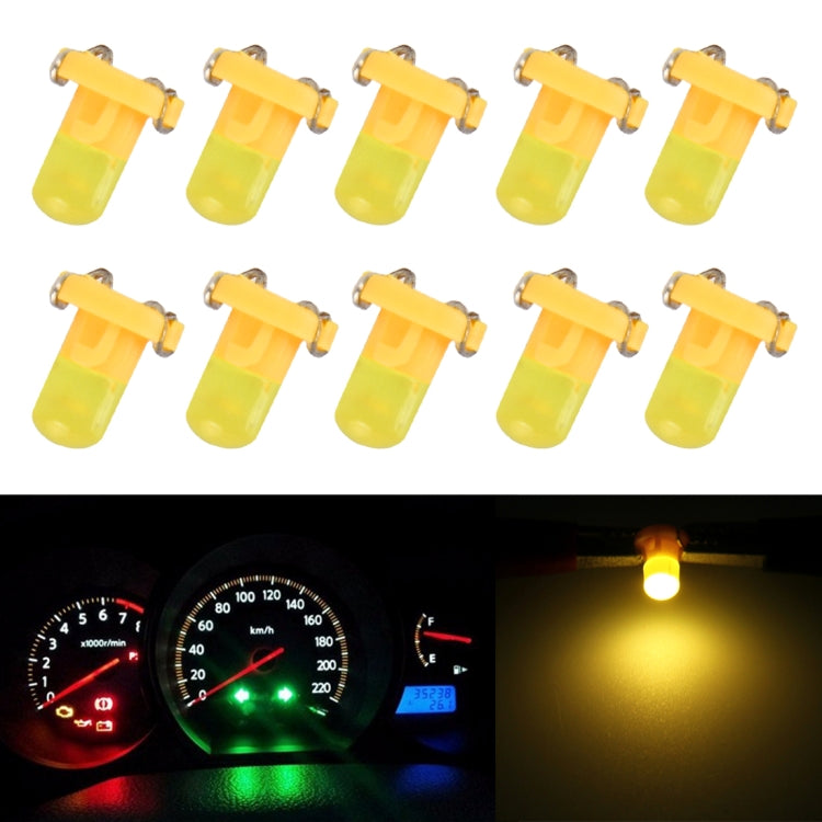 10 PCS 2W T3 Wedge Instrument Panel LED Light Dashboard Gauge Cluster Indicator Lamp Bulb, T3, 2W T3