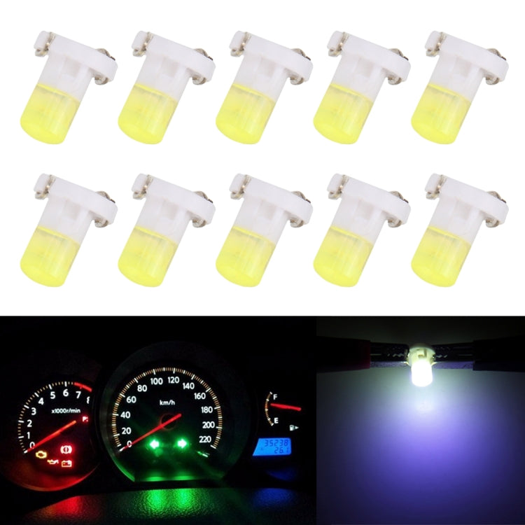 10 PCS 2W T3 Wedge Instrument Panel LED Light Dashboard Gauge Cluster Indicator Lamp Bulb, T3, 2W T3