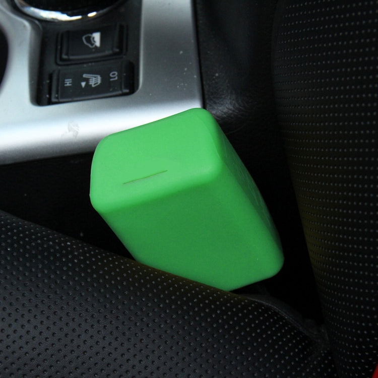 Safe Rubber Car Seat Belt Clips Locking Buckles Protective Cover, Black, Orange, Green, Blue, Red, Yellow