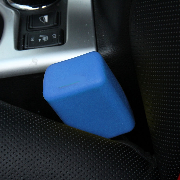 Safe Rubber Car Seat Belt Clips Locking Buckles Protective Cover, Black, Orange, Green, Blue, Red, Yellow