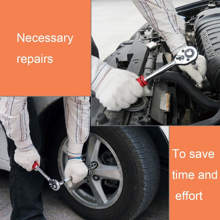 AIWA 40 PCS Automobile Motorcycle Tool Box Set Socket Wrench Sleeve Suit Hardware Auto Car Repair Tools Socket Wrenches for Precise Repair or Maintenance, 40 PCS