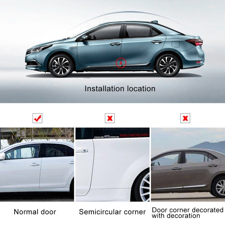 Universal Car Body Silicone Anti-collision Sticker Door corner Protector, Blue, Red, White, Black