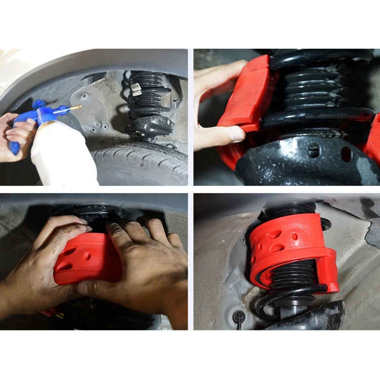 2 PCS Car Auto E Type Shock Absorber Spring Bumper Power Cushion Buffer, Spring Spacing: 17mm, Colloid Height: 38mm(Red), E Type(Spring Spacing: 17mm, Height: 38mm)