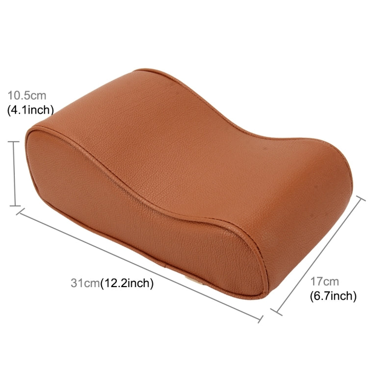 Universal Car PU Leather and Memory Foam Wrapped Armrest Box Breathable Car Armrest Box Mat with Phone Holder Storage Bag, without Card Slot (Brown), without Card Slot (Black Red), without Card Slot (Black ), without Card Slot (Khaki)
