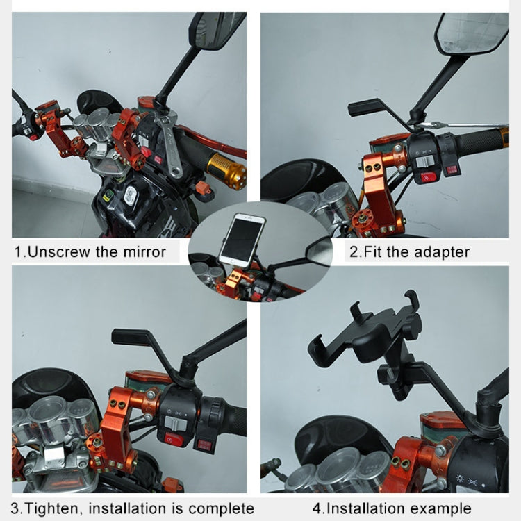 Motorcycle Rear View Mirror Aluminum Alloy Bracket