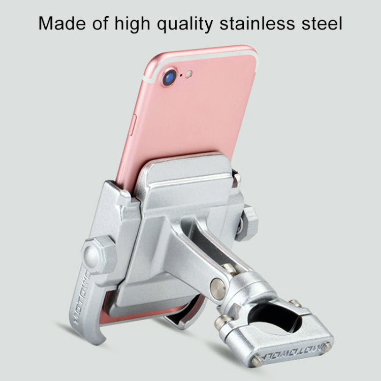 Motorcycle Handlebar Aluminum Alloy Phone Bracket, Suitable for 4-6 inch Device, Handlebar Aluminum Alloy