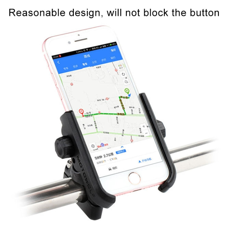 Motorcycle Handlebar Aluminum Alloy Phone Bracket, Suitable for 4-6 inch Device, Handlebar Aluminum Alloy