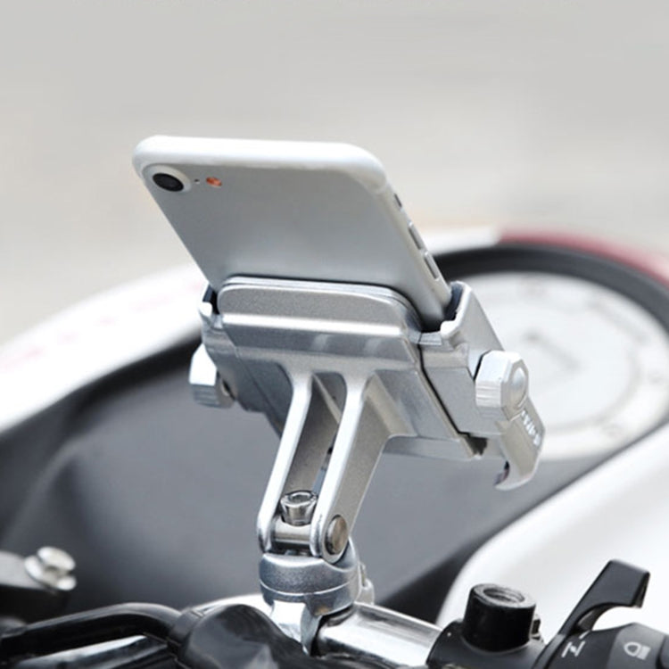 Motorcycle Handlebar Aluminum Alloy Phone Bracket, Suitable for 4-6 inch Device, Handlebar Aluminum Alloy