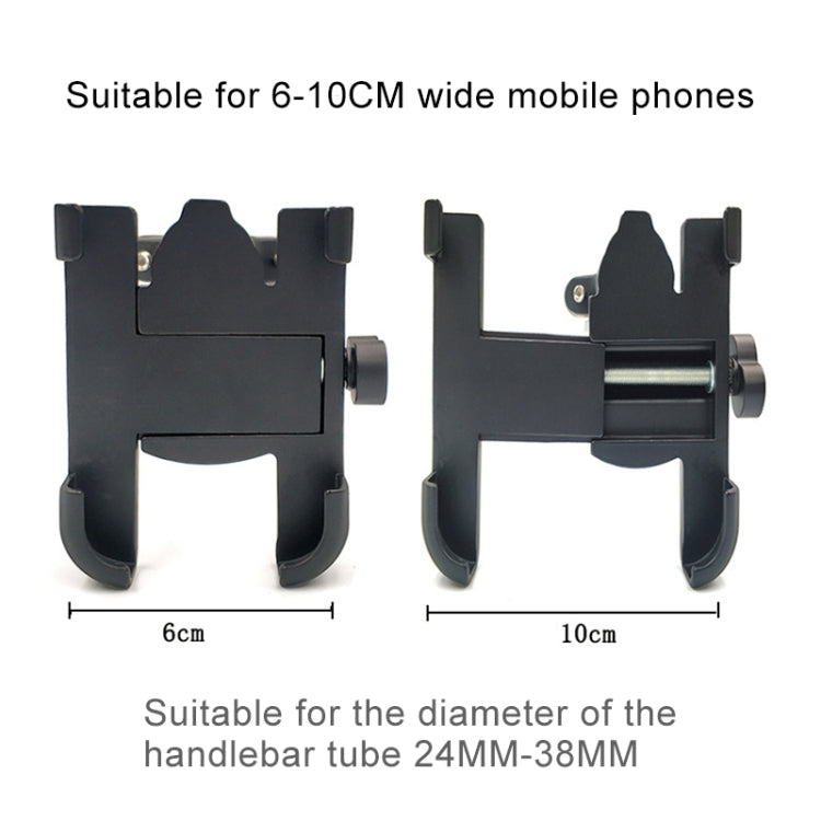 Motorcycle Handlebar Aluminum Alloy Phone Bracket, Suitable for 60-100mm Device, Handlebar Bracket for 60-100mm