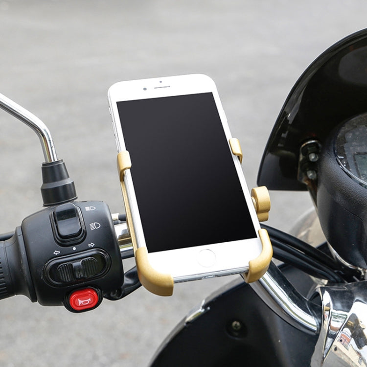 Motorcycle Handlebar Aluminum Alloy Phone Bracket, Suitable for 60-100mm Device, Handlebar Bracket for 60-100mm