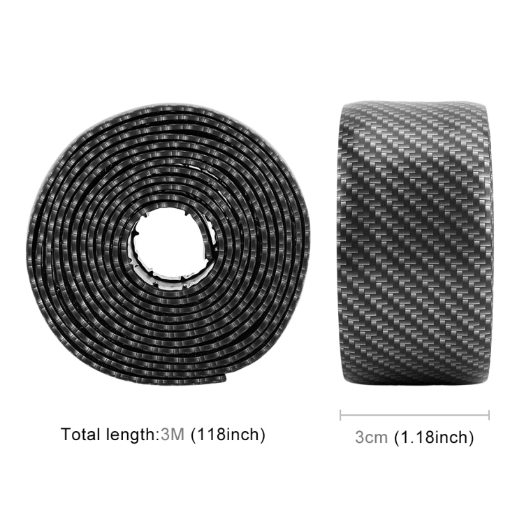 Universal Car Door Threshold Decoration Strip Decorative Sticker, Size : 3CM x 3M, Size : 3CM x 3M(Black)