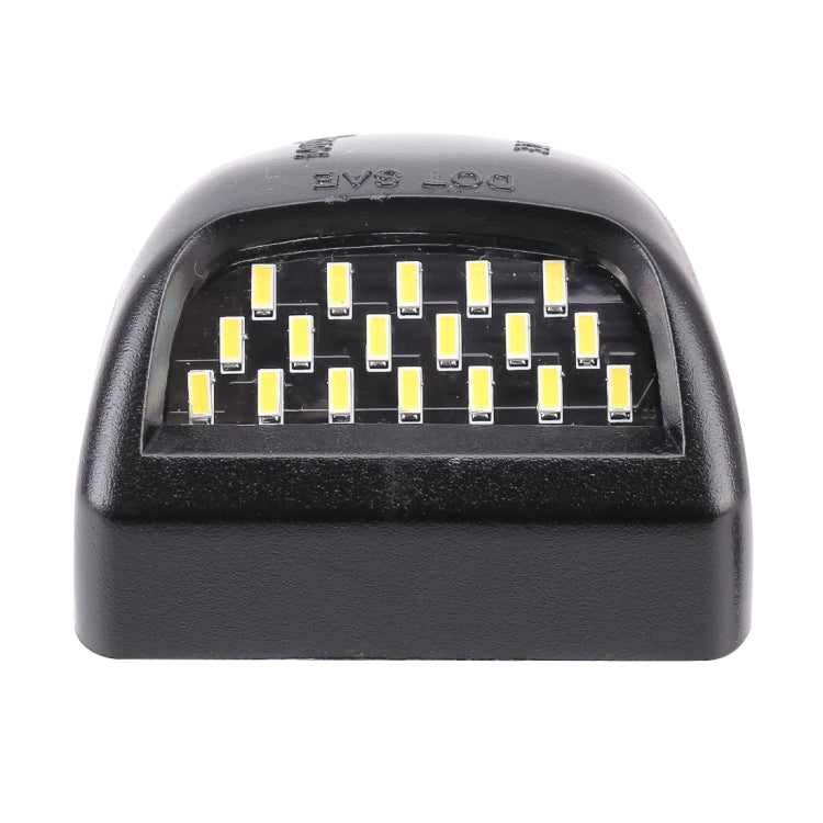 قطعتان من مصابيح لوحة ترخيص LED بجهد 12 فولت 3 وات 150 لومن 6000 كلفن، 18 مصباح LED SMD-4014 لسيارات شيفروليه