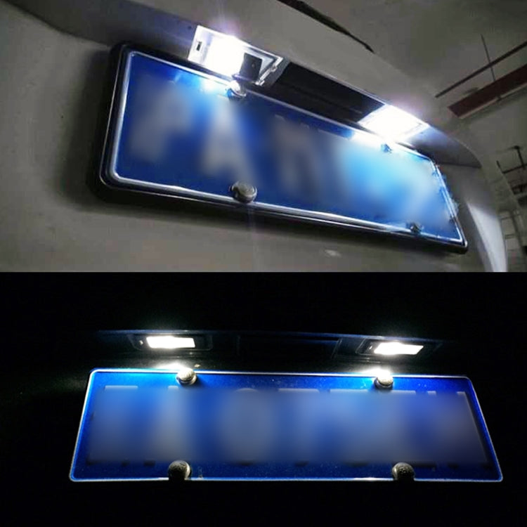 قطعتان من مصابيح لوحة ترخيص LED بجهد 12 فولت 3 وات 150 لومن 6000 كلفن، 18 مصباح LED SMD-4014 لسيارات شيفروليه