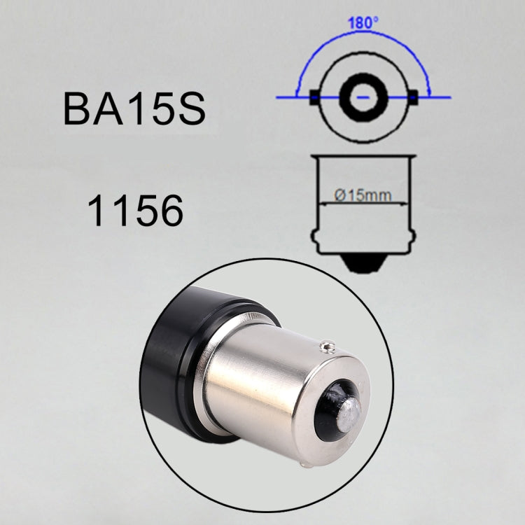 قطعتان من مصابيح الرجوع للخلف للسيارة 1156 / BA15S DC9-16V / 8.2 واط / 6000 كلفن / 655 لومن / مصابيح انعطاف 66 مصباح LED SMD-2016، 1156