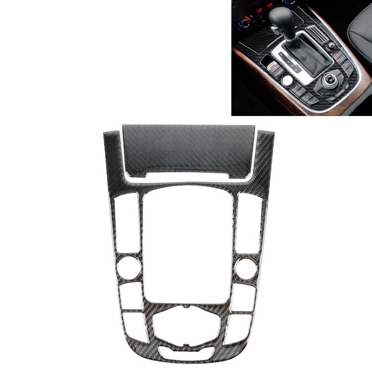 2 PCS Car Carbon Fiber Gear Panel Decorative Sticker for Audi A4L / A5 / Q5 2009-2016, Gear Panel (F)