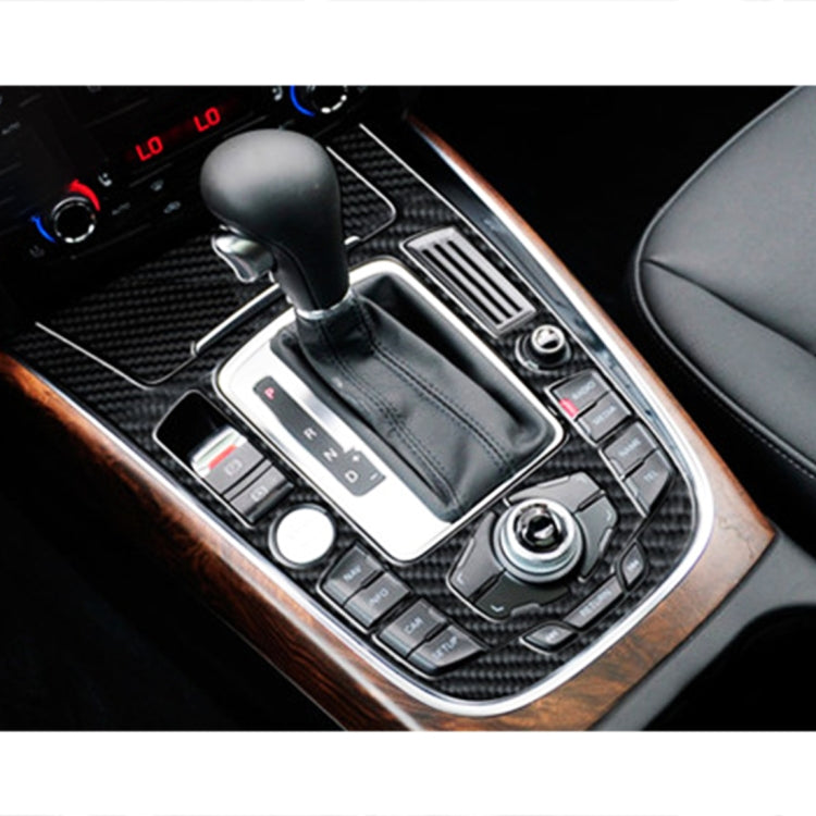 2 PCS Car Carbon Fiber Gear Panel Decorative Sticker for Audi A4L / A5 / Q5 2009-2016, Gear Panel (F)