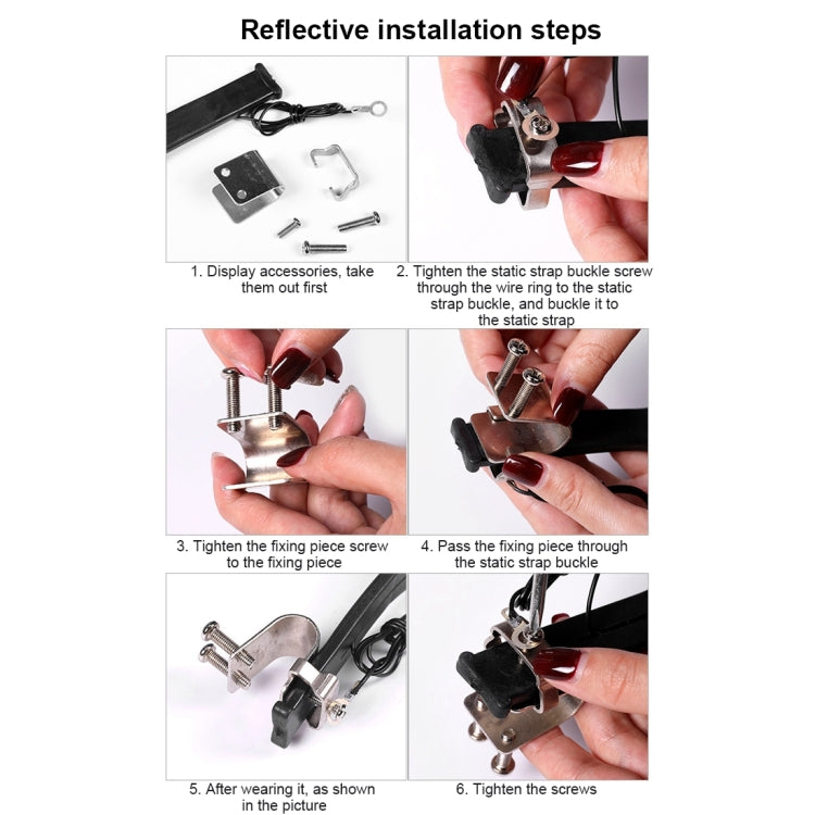 Vehicle Car Anti Static Strap Earth Belt Ground Wire Strap Reflective, Random Color Delivery, Car Anti Static Strap 2