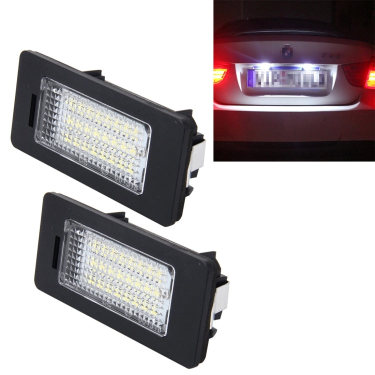 2 PCS 2W 120 LM Car License Plate Light with 24 SMD-3528 Lamps for Audi,Volkswagen, DC 12V, For Audi,Volkswagen