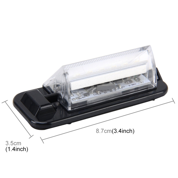 2 PCS License Plate Light with 18 SMD-3528 Lamps for BMW E36(1992-1998),2W 120LM,6000K, DC12V (White Light), For BMW E36