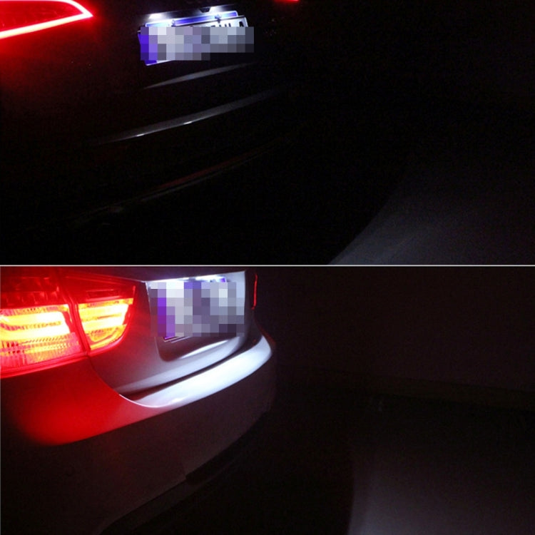 2 PCS License Plate Light with 18 SMD-3528 Lamps for BMW E36(1992-1998),2W 120LM,6000K, DC12V (White Light), For BMW E36