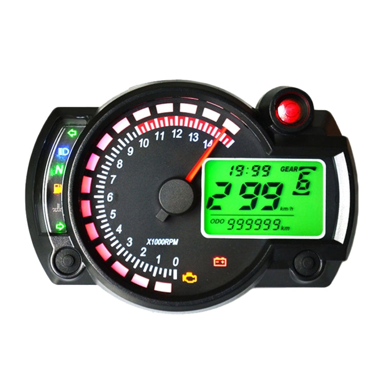 Universal Multi-functional Motorcycle Rotating Speed Mileage Gear Water Temperature Clock Meter Gauage, Clock Meter
