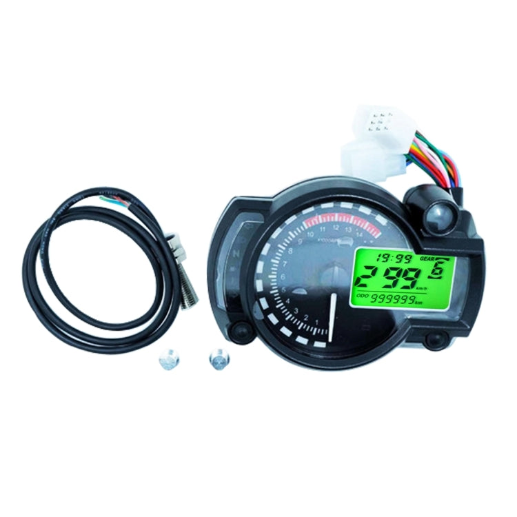 Universal Multi-functional Motorcycle Rotating Speed Mileage Gear Water Temperature Clock Meter Gauage, Clock Meter