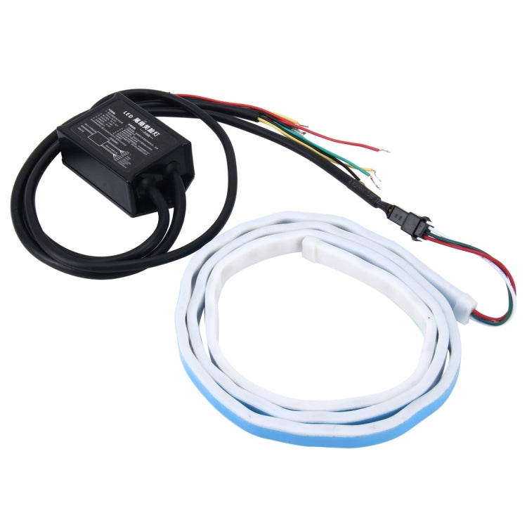 1.2m Car Auto Waterproof Universal Rear Colorful Flowing Light Tail Box Lights Red Light Brake Light Yellow Light Turn Signal Light LED Lamp Strip Tail Decoration, DC 9-30V, 1.2m