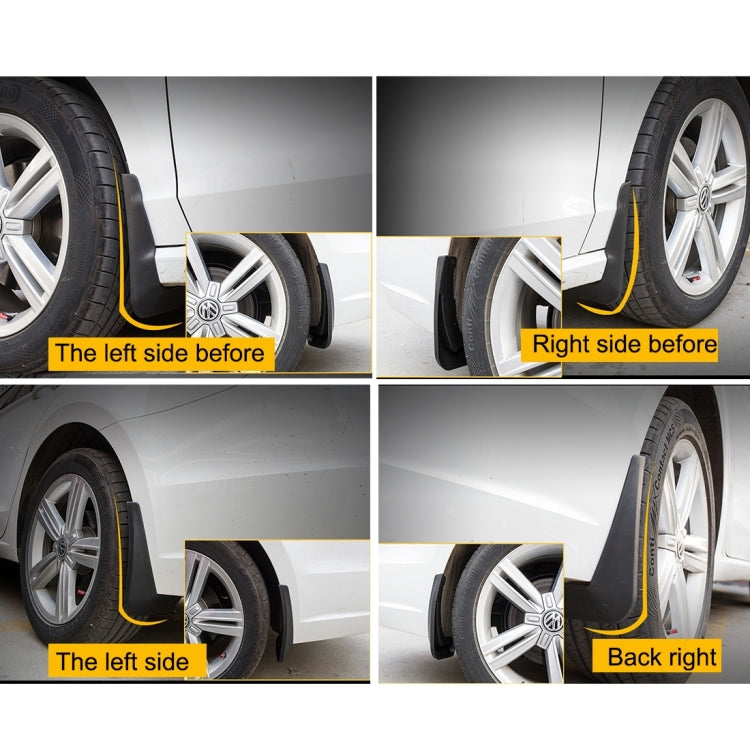 4 PCS Car Auto Semi-Rigid PVC Splash Flaps Mudguards Fender Guard for Honda City 2015-2020, For Version City