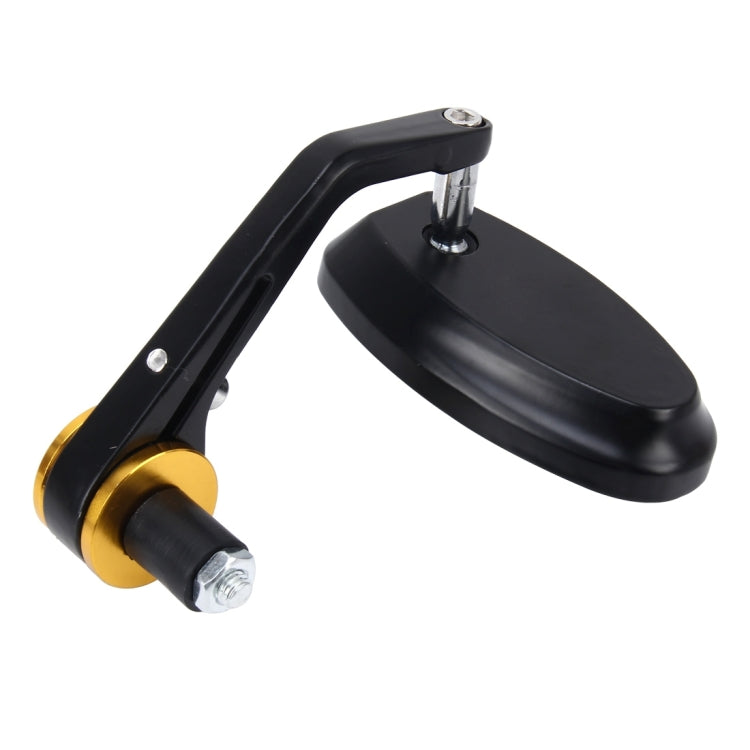 2 PCS Motorcycle Universal ABS Shell Holder Oval Shape Rear VIew Mirror, Oval Shape