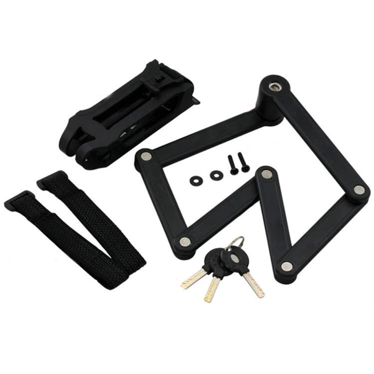 Foldable Alloy Steel Anti-theft Lock with Keys for Motorcycle Bike House Door, Anti-theft Lock