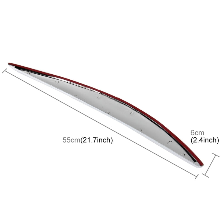 2 PCS Universal Car Auto Plastic Body Bumper Guard Protector Strip Sticker(Silver), JM-330 2 PCS
