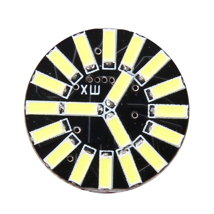 قطعتان من مصباح الانعطاف التلقائي للسيارة 1156/BA15S 1 وات 50 لومن 6000 كلفن مع 19 مصباح LED SMD-4014، تيار مستمر 12 فولت، 1156/BA15S 1 وات