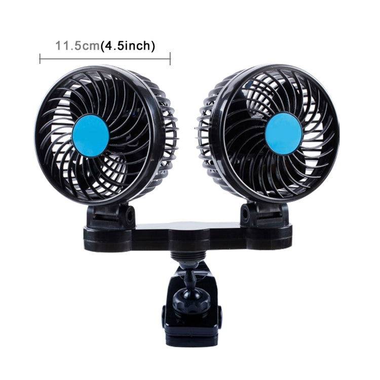 مروحة سيارة كهربائية صغيرة منخفضة الضوضاء HX-T605 من هوكسين، 7 واط، دوران 360 درجة، مزودة بمشبك، ورأسين، ومفتاح تروس، 12 فولت تيار مستمر، HX-T605