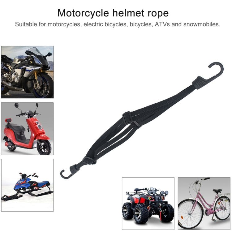 Motorcycle Elastic Fix Helmet Rope with 2 Hooks, Length: 60cm, Elastic Fix Helmet Rope
